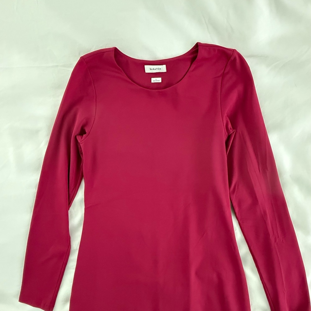 Aritzia Babaton Contour Crew Long Sleeve Dress Size Large
